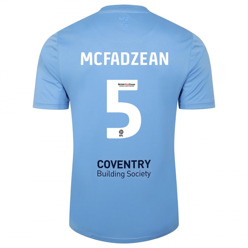 Homem Camisola Kyle Mcfadzean #5 Céu Azul Principal 2023/24 Camisa Brasil