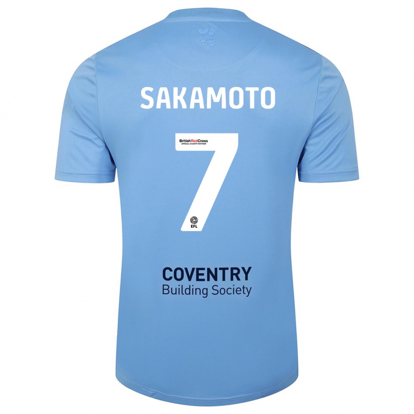 Homem Camisola Tatsuhiro Sakamoto #7 Céu Azul Principal 2023/24 Camisa Brasil