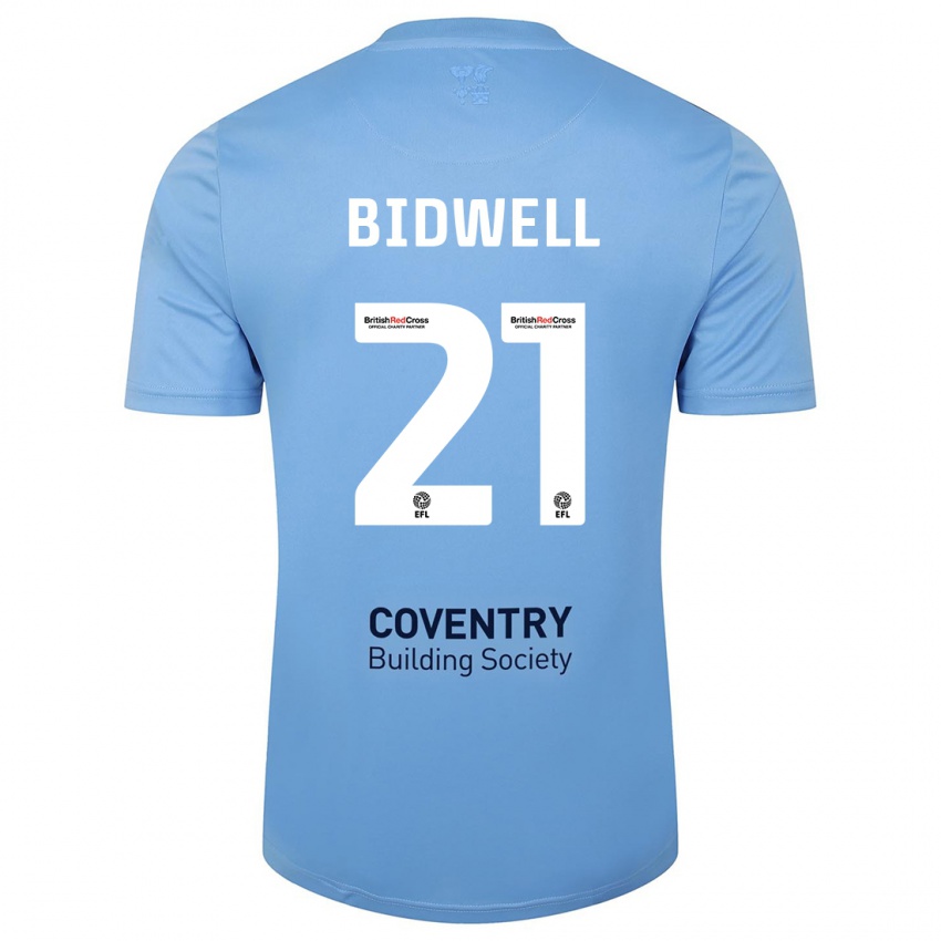 Homem Camisola Jake Bidwell #21 Céu Azul Principal 2023/24 Camisa Brasil
