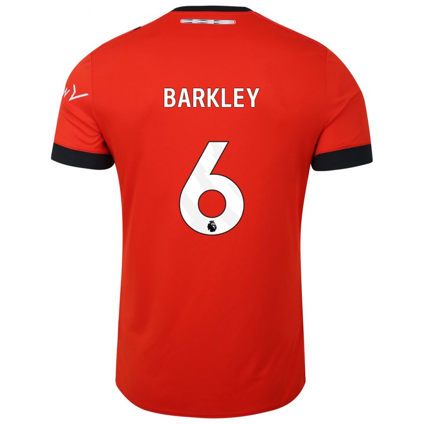 Homem Camisola Ross Barkley #6 Vermelho Principal 2023/24 Camisa Brasil