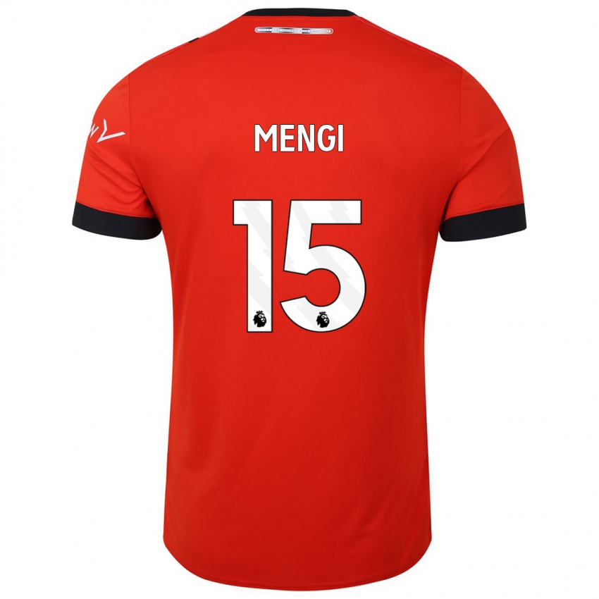 Homem Camisola Teden Mengi #15 Vermelho Principal 2023/24 Camisa Brasil