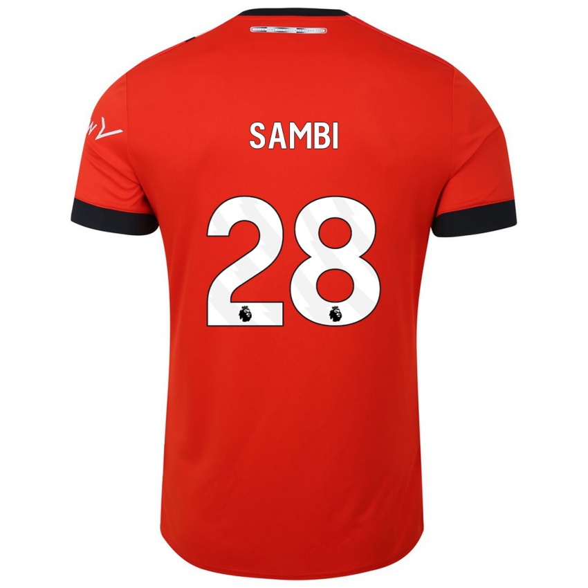 Homem Camisola Albert Sambi Lokonga #28 Vermelho Principal 2023/24 Camisa Brasil