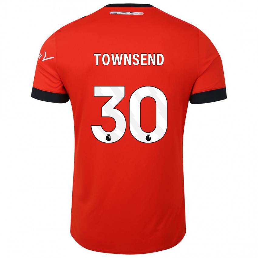 Homem Camisola Andros Townsend #30 Vermelho Principal 2023/24 Camisa Brasil