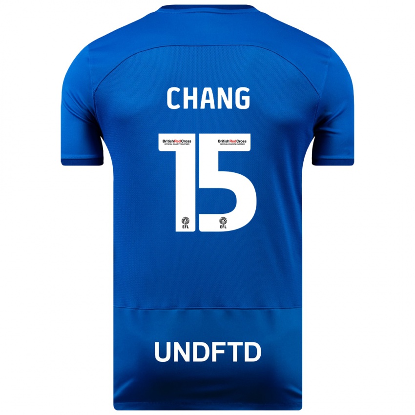 Homem Camisola Alfie Chang #15 Azul Principal 2023/24 Camisa Brasil
