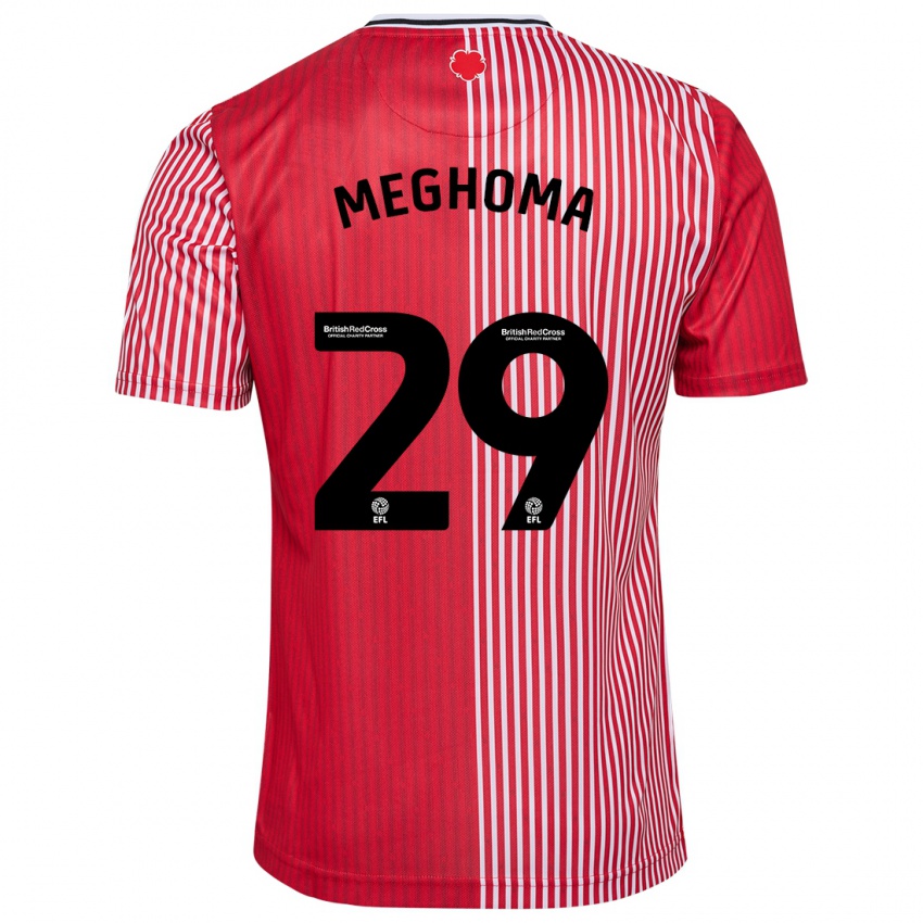 Homem Camisola Jayden Meghoma #29 Vermelho Principal 2023/24 Camisa Brasil