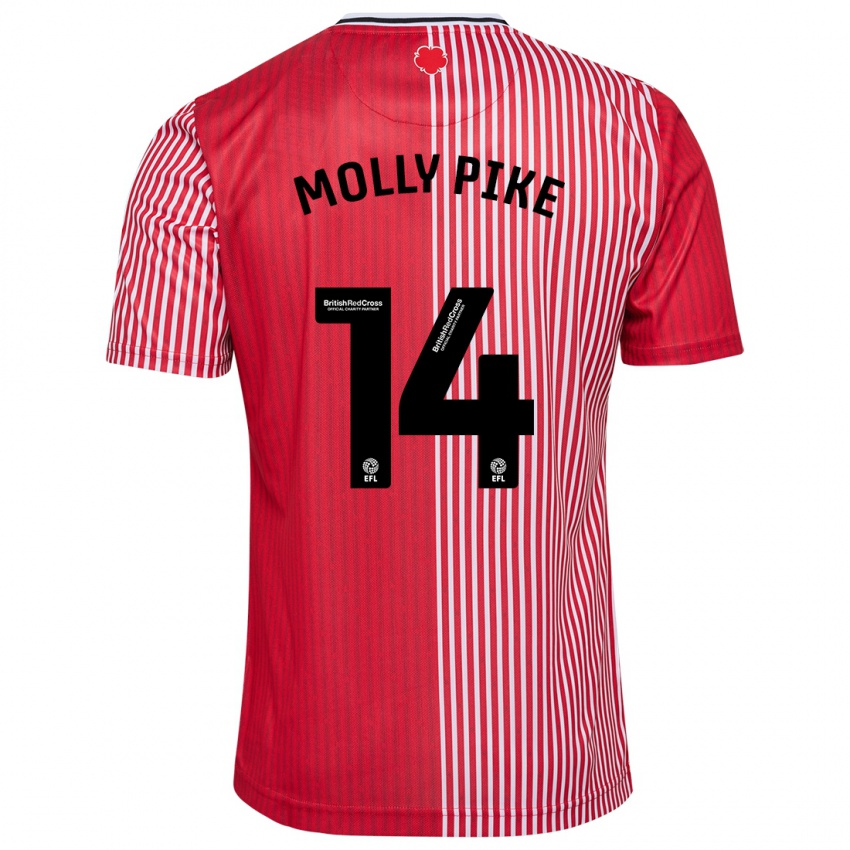 Homem Camisola Molly Pike #14 Vermelho Principal 2023/24 Camisa Brasil