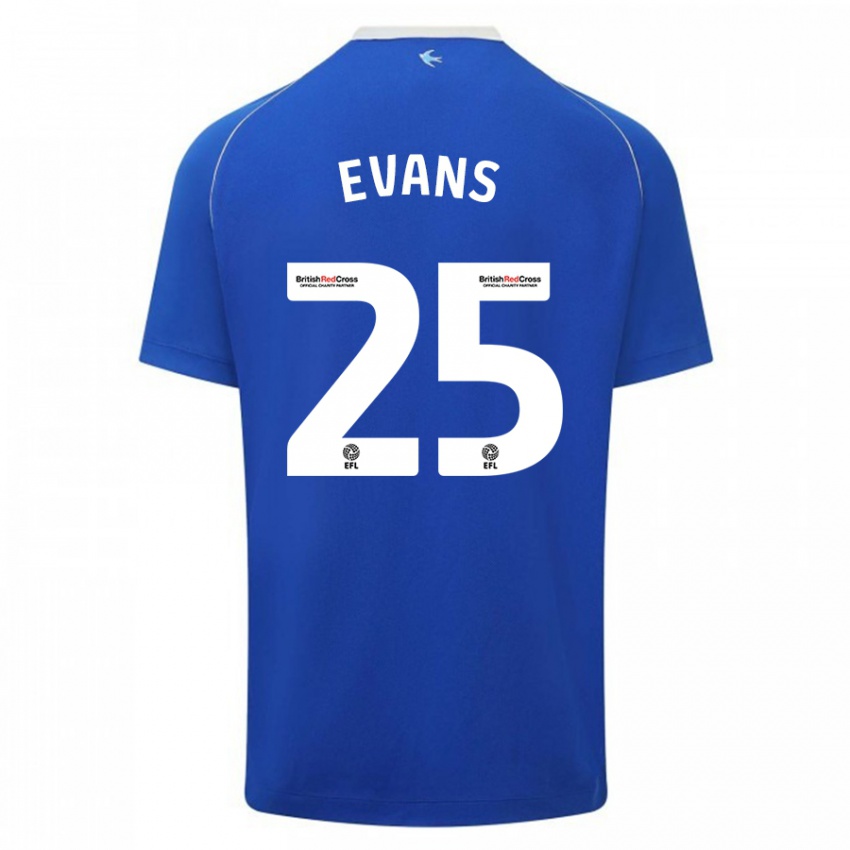 Homem Camisola Kieron Evans #25 Azul Principal 2023/24 Camisa Brasil