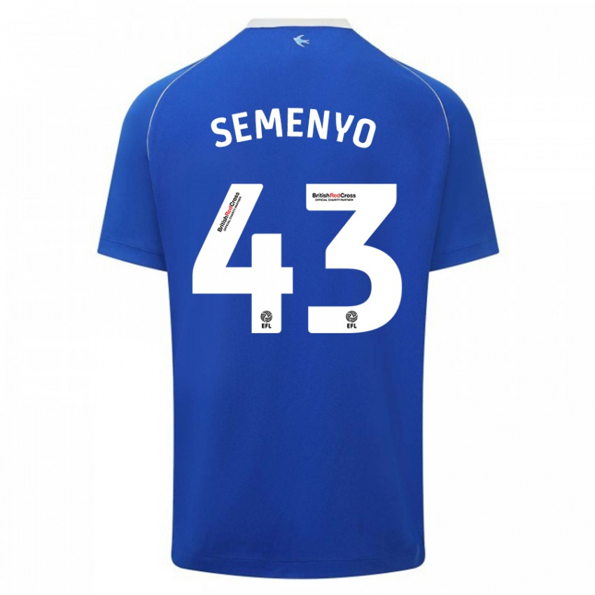 Homem Camisola Jai Semenyo #43 Azul Principal 2023/24 Camisa Brasil