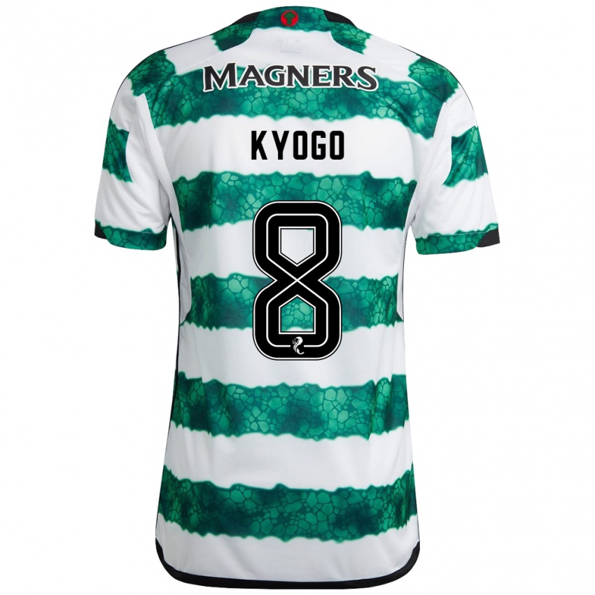 Homem Camisola Kyogo Furuhashi #8 Verde Principal 2023/24 Camisa Brasil