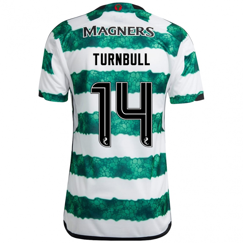 Homem Camisola David Turnbull #14 Verde Principal 2023/24 Camisa Brasil