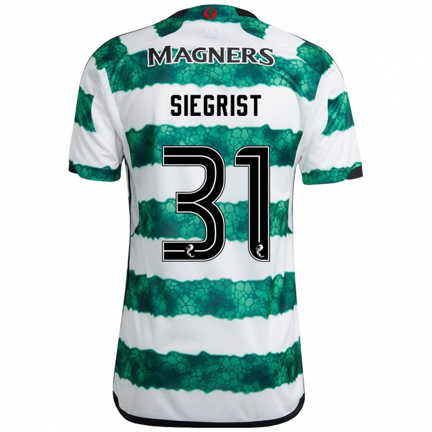 Homem Camisola Benjamin Siegrist #31 Verde Principal 2023/24 Camisa Brasil