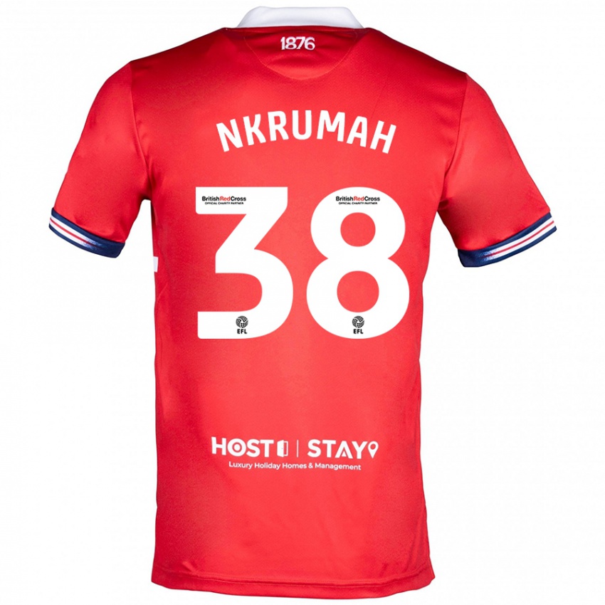 Homem Camisola Daniel Nkrumah #38 Vermelho Principal 2023/24 Camisa Brasil