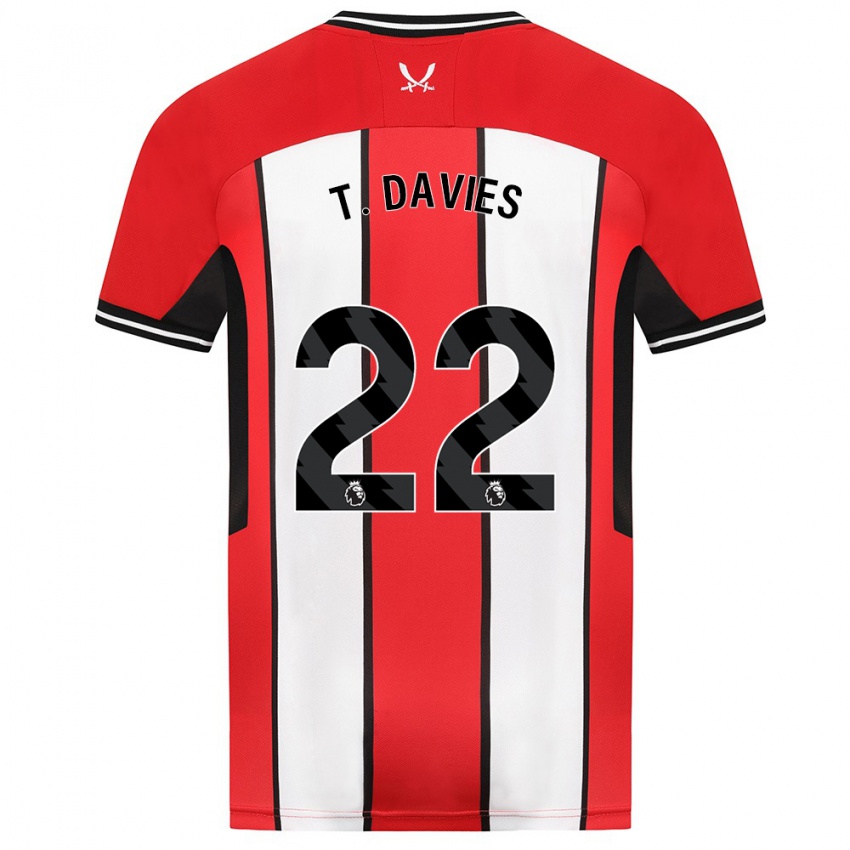 Homem Camisola Tom Davies #22 Vermelho Principal 2023/24 Camisa Brasil