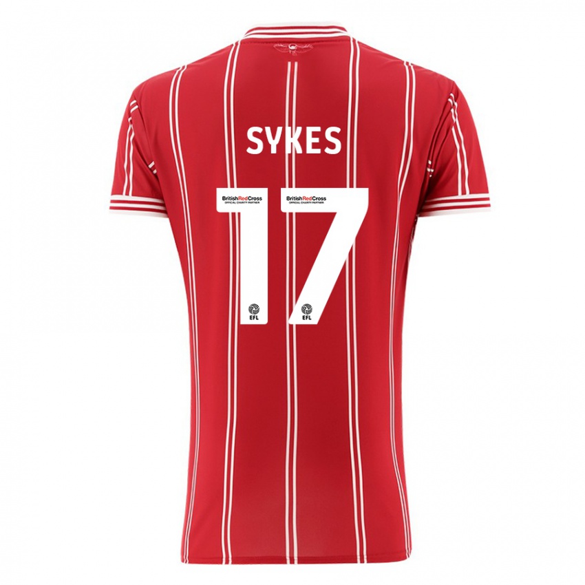 Homem Camisola Mark Sykes #17 Vermelho Principal 2023/24 Camisa Brasil