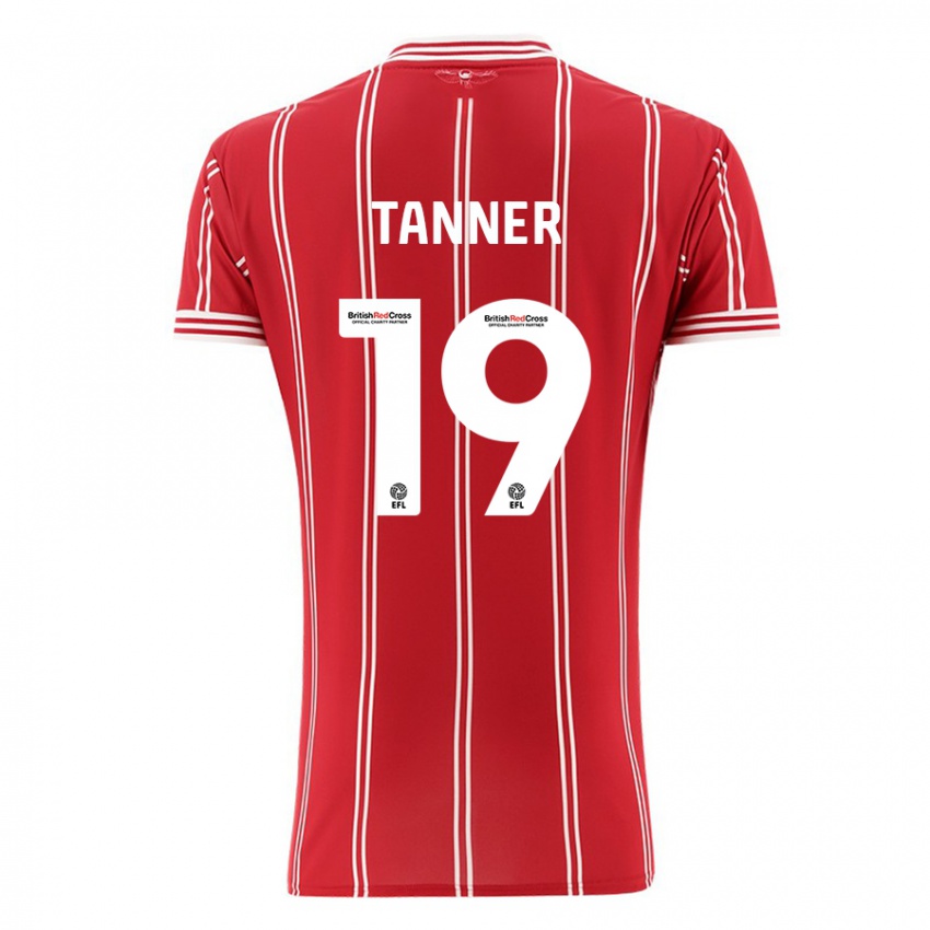 Homem Camisola George Tanner #19 Vermelho Principal 2023/24 Camisa Brasil