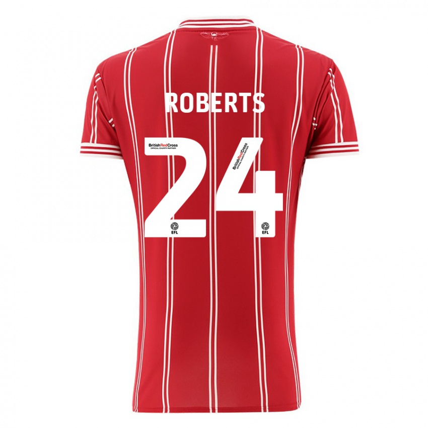 Homem Camisola Haydon Roberts #24 Vermelho Principal 2023/24 Camisa Brasil