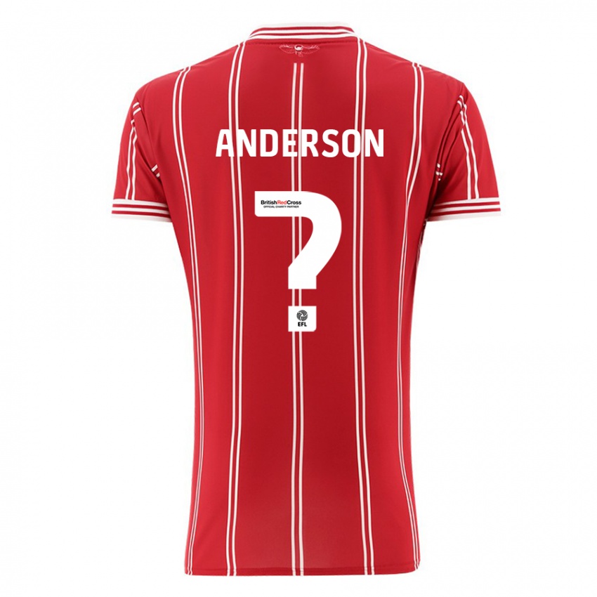 Homem Camisola Taine Anderson #0 Vermelho Principal 2023/24 Camisa Brasil