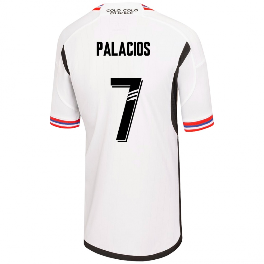 Homem Camisola Carlos Palacios #7 Branco Principal 2023/24 Camisa Brasil