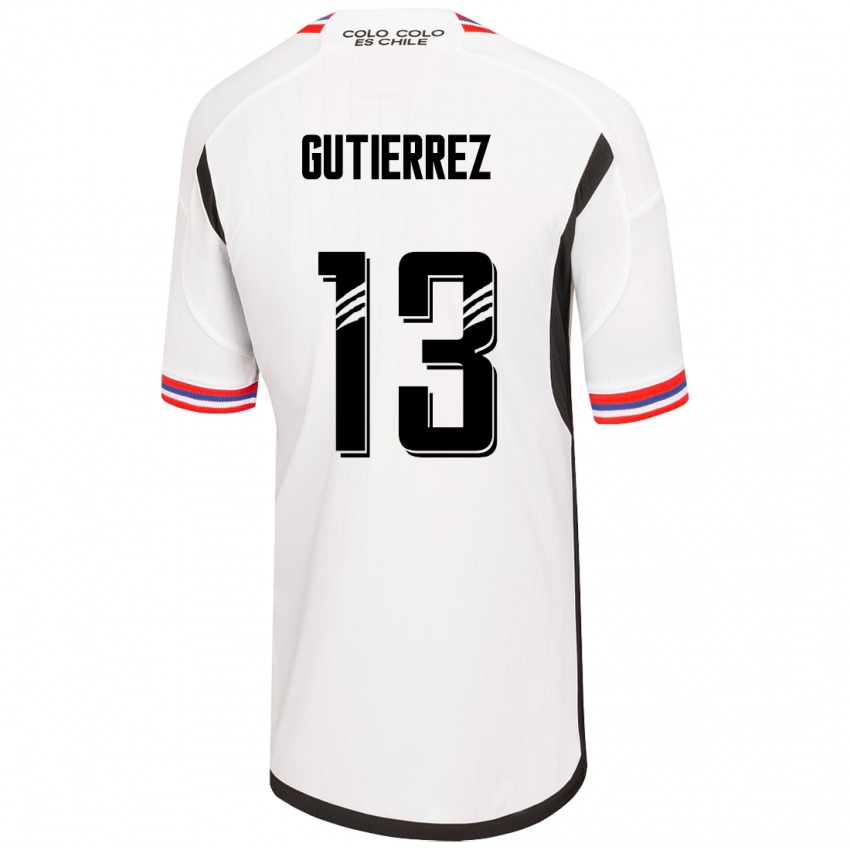 Homem Camisola Bruno Gutiérrez #13 Branco Principal 2023/24 Camisa Brasil