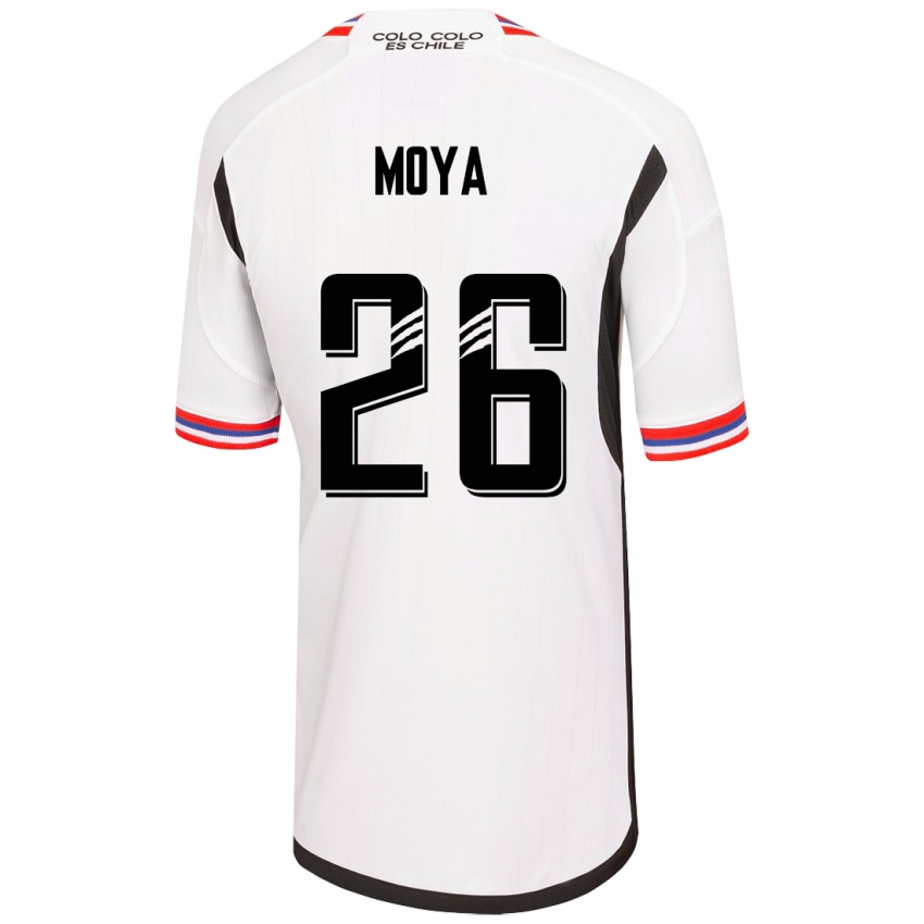Homem Camisola Matías Moya #26 Branco Principal 2023/24 Camisa Brasil