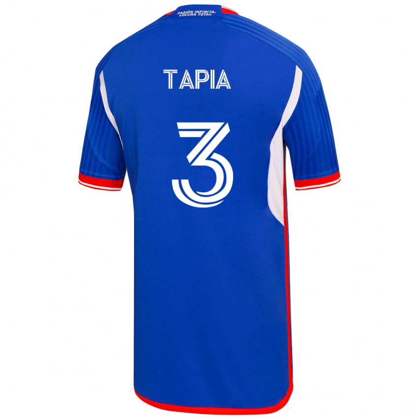 Homem Camisola Ignacio Tapia #3 Azul Principal 2023/24 Camisa Brasil