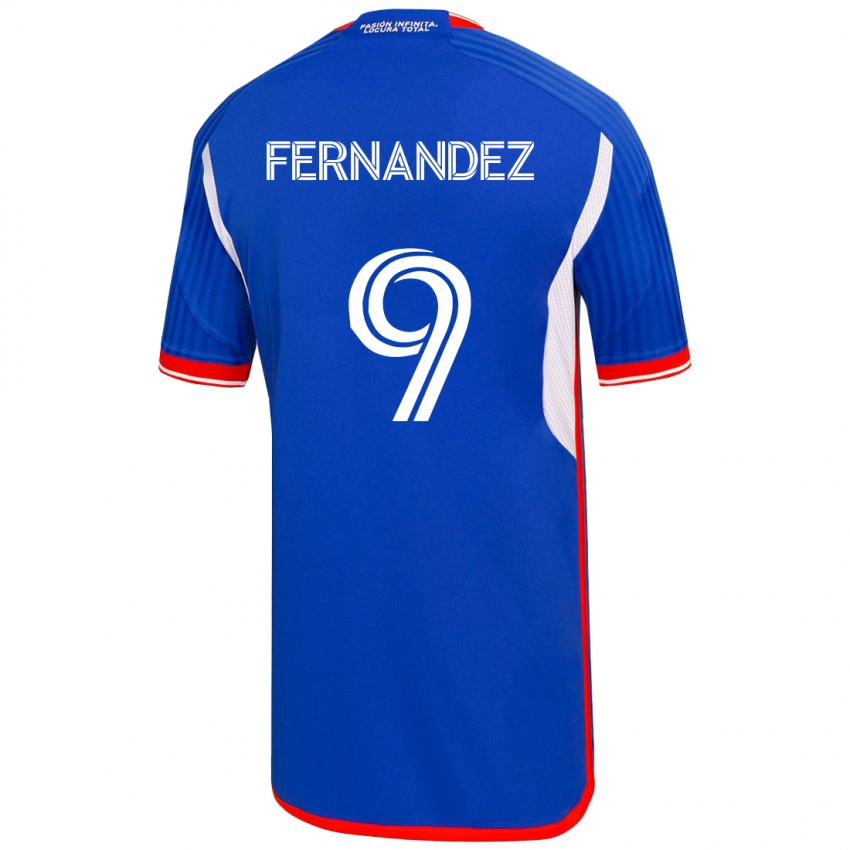 Homem Camisola Leandro Fernández #9 Azul Principal 2023/24 Camisa Brasil