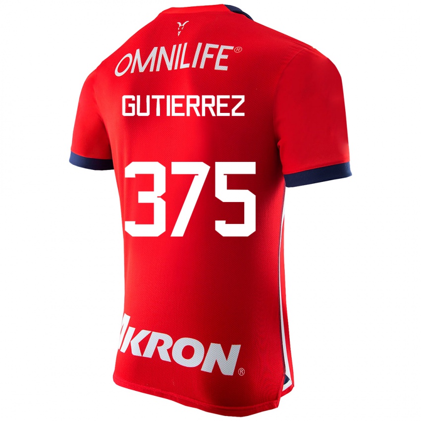 Homem Camisola Gerson Gutiérrez #375 Vermelho Principal 2023/24 Camisa Brasil