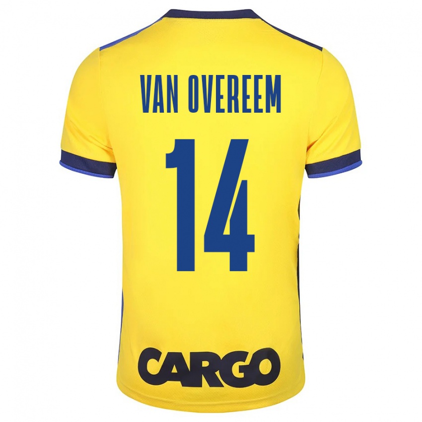 Homem Camisola Joris Van Overeem #14 Amarelo Principal 2023/24 Camisa Brasil