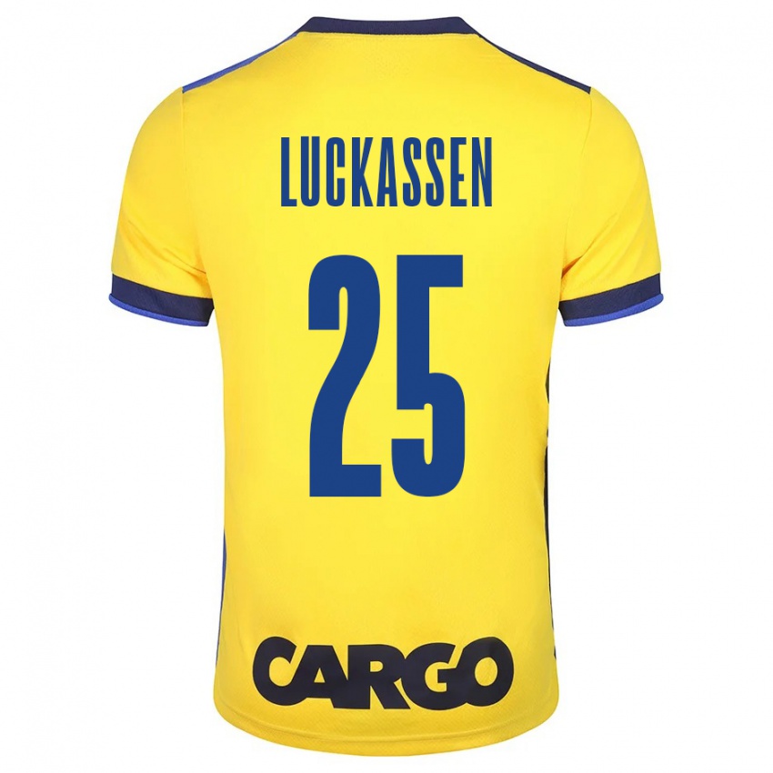 Homem Camisola Derrick Luckassen #25 Amarelo Principal 2023/24 Camisa Brasil