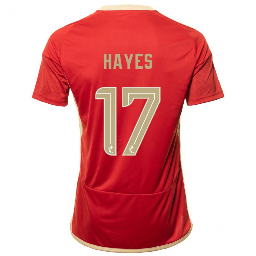 Homem Camisola Jonny Hayes #17 Vermelho Principal 2023/24 Camisa Brasil