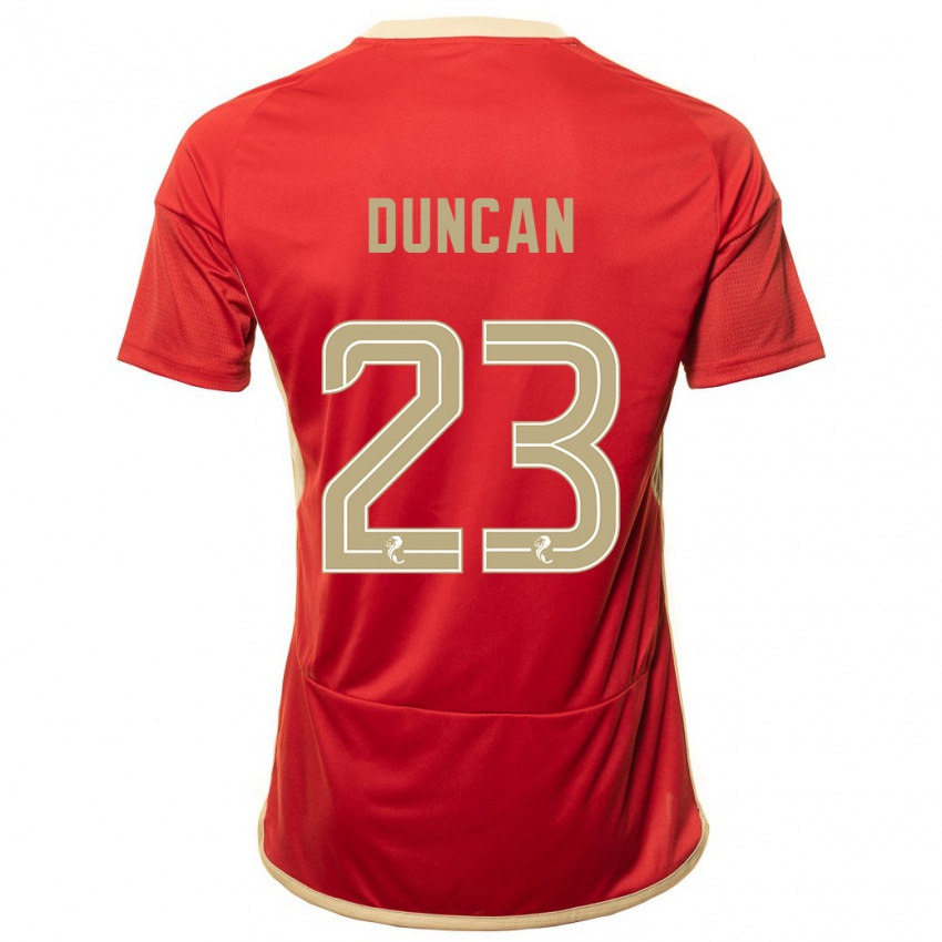 Homem Camisola Ryan Duncan #23 Vermelho Principal 2023/24 Camisa Brasil