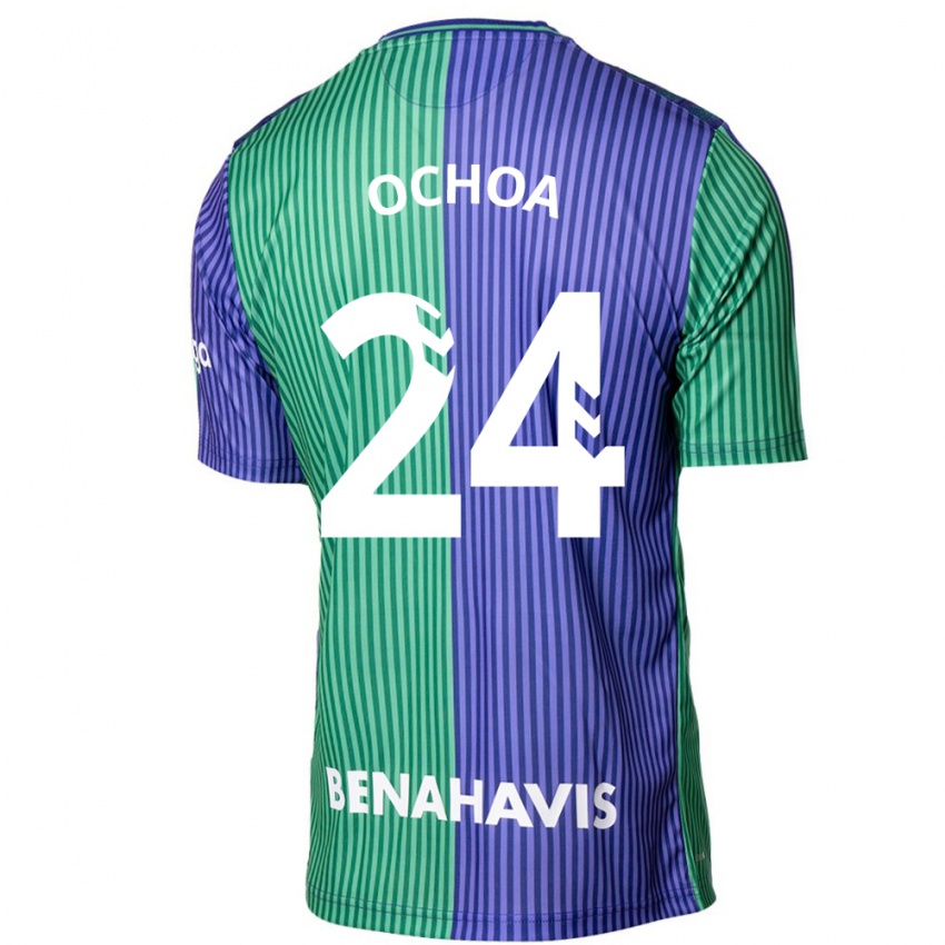 Homem Camisola Aarón Ochoa #24 Azul Esverdeado Alternativa 2023/24 Camisa Brasil