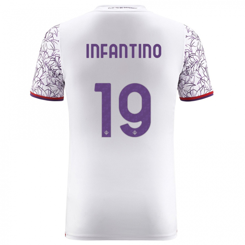 Homem Camisola Gino Infantino #19 Branco Alternativa 2023/24 Camisa Brasil