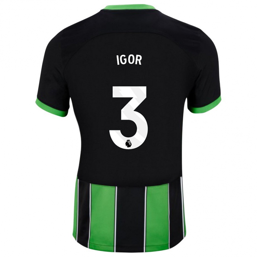 Homem Camisola Igor #3 Preto Verde Alternativa 2023/24 Camisa Brasil