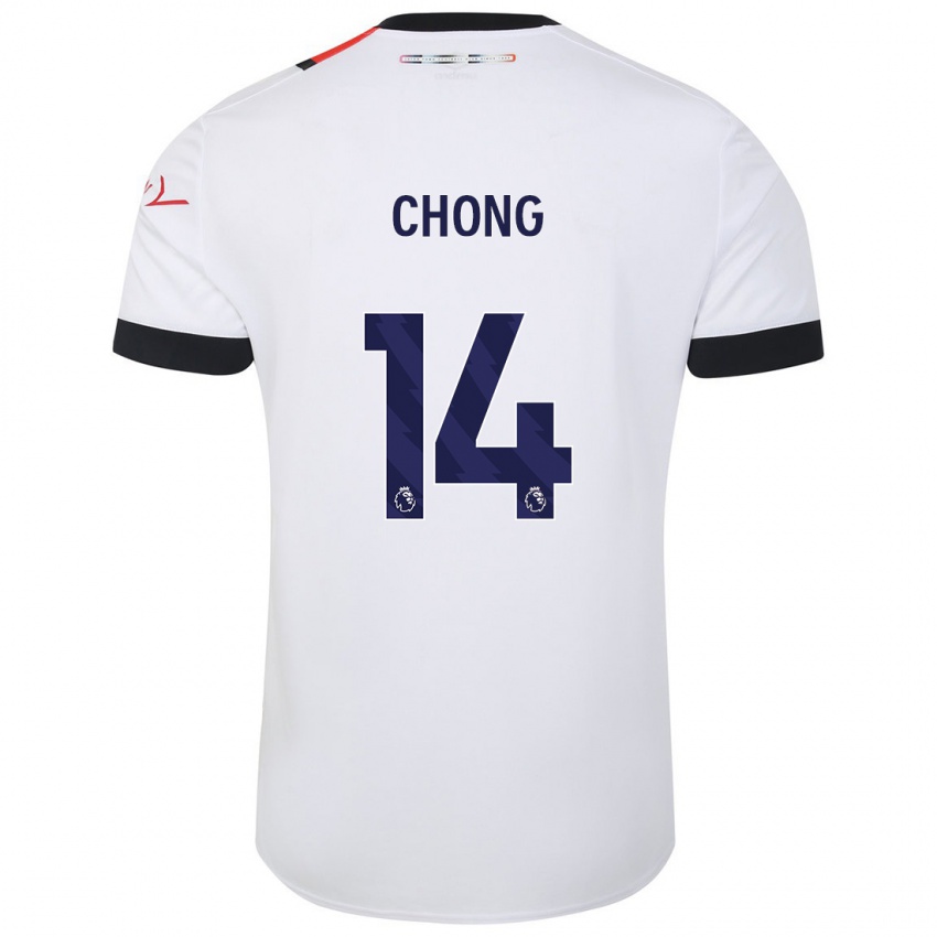 Homem Camisola Tahith Chong #14 Branco Alternativa 2023/24 Camisa Brasil