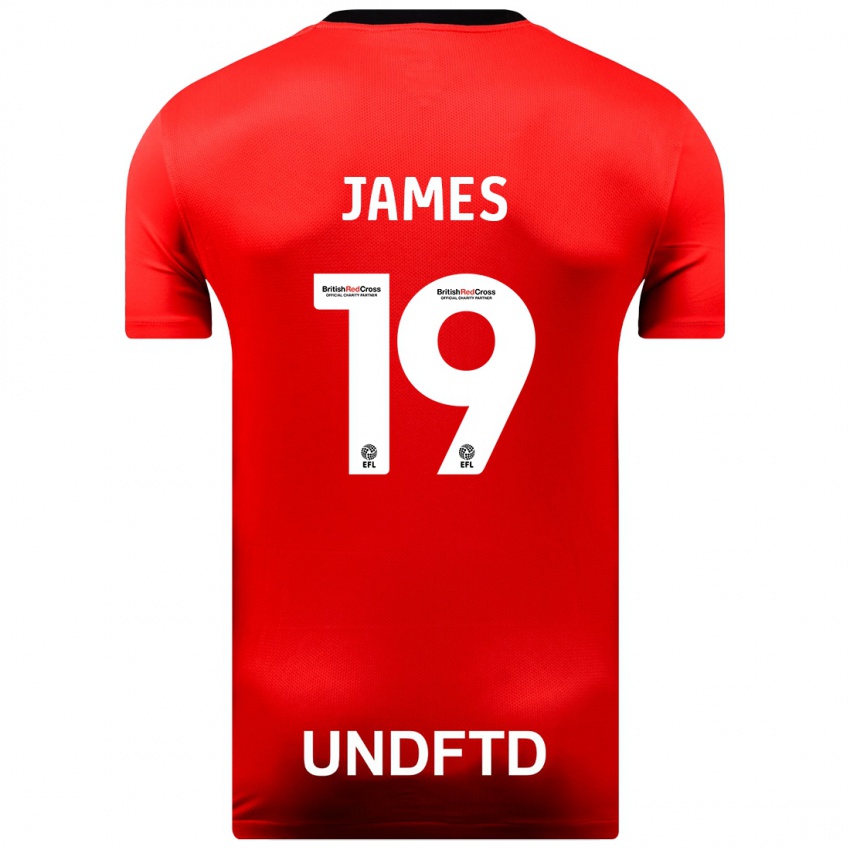 Homem Camisola Jordan James #19 Vermelho Alternativa 2023/24 Camisa Brasil