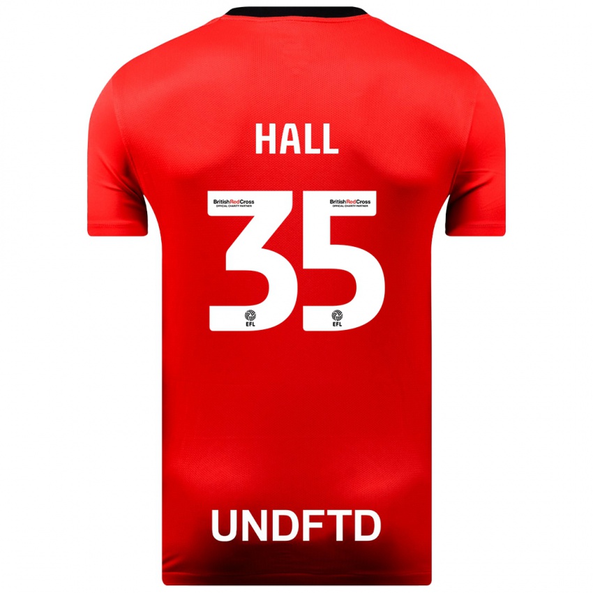 Homem Camisola George Hall #35 Vermelho Alternativa 2023/24 Camisa Brasil