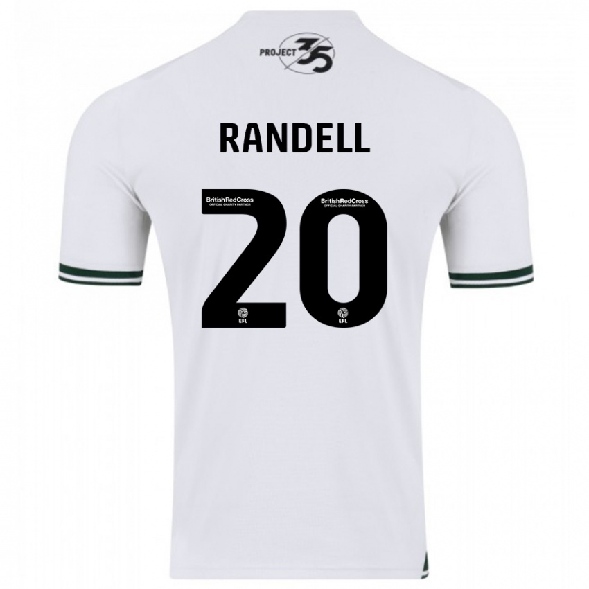 Homem Camisola Adam Randell #20 Branco Alternativa 2023/24 Camisa Brasil