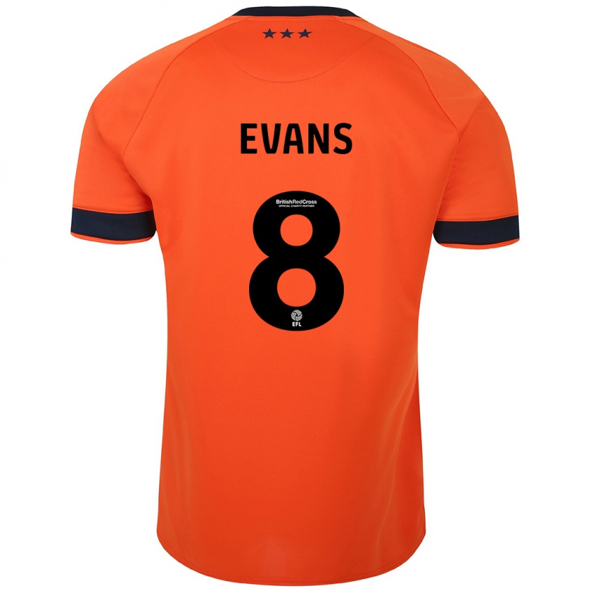 Homem Camisola Lee Evans #8 Laranja Alternativa 2023/24 Camisa Brasil