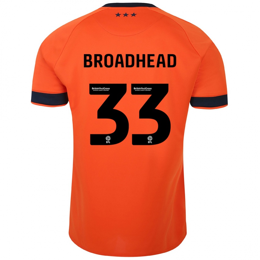 Homem Camisola Nathan Broadhead #33 Laranja Alternativa 2023/24 Camisa Brasil