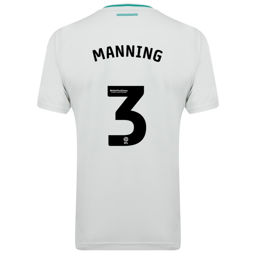 Homem Camisola Ryan Manning #3 Branco Alternativa 2023/24 Camisa Brasil