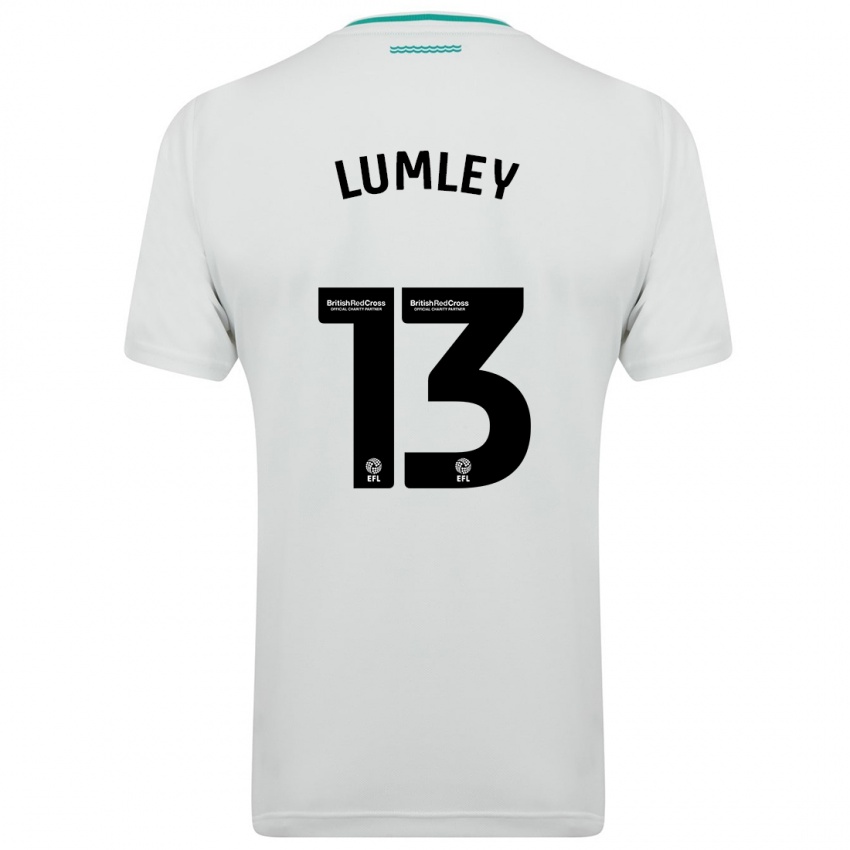 Homem Camisola Joe Lumley #13 Branco Alternativa 2023/24 Camisa Brasil