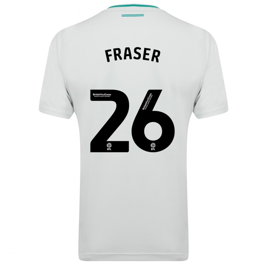 Homem Camisola Ryan Fraser #26 Branco Alternativa 2023/24 Camisa Brasil