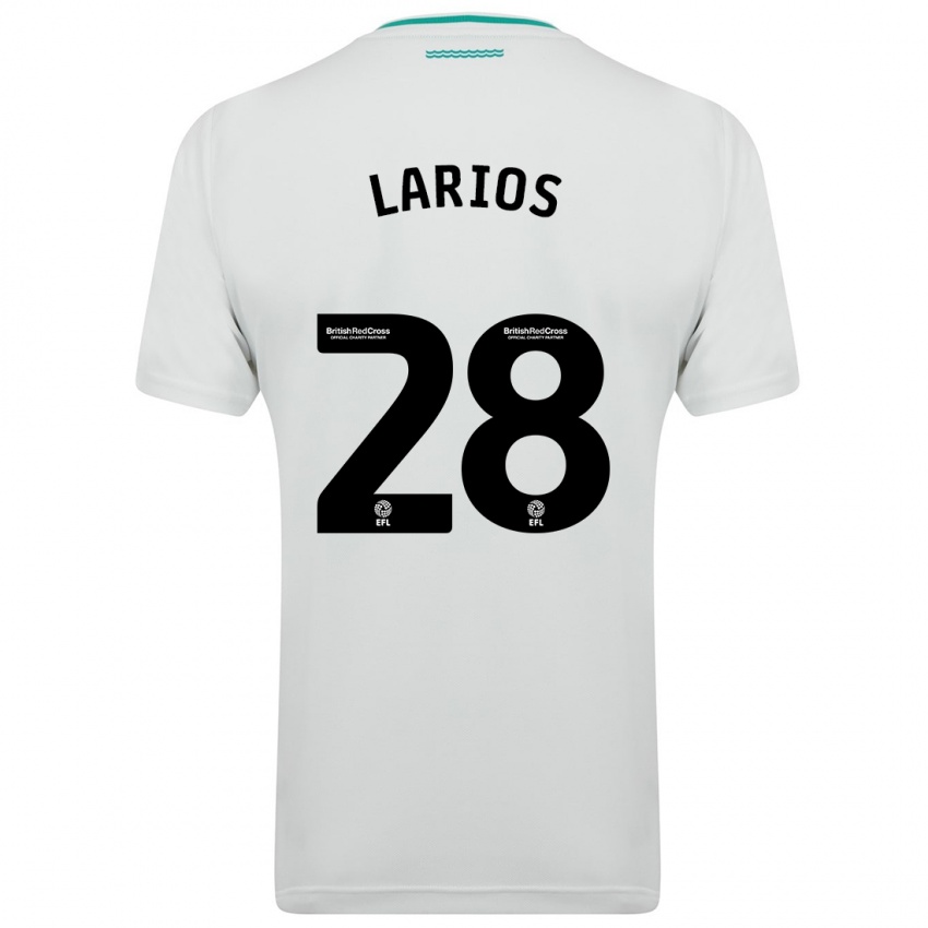 Homem Camisola Juan Larios #28 Branco Alternativa 2023/24 Camisa Brasil