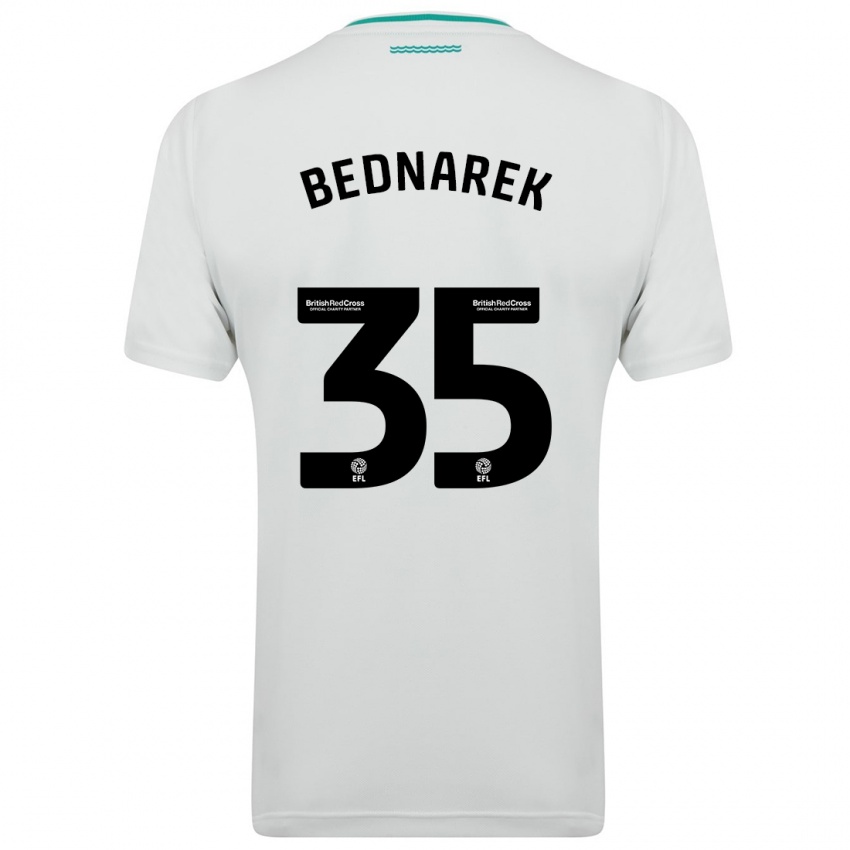 Homem Camisola Jan Bednarek #35 Branco Alternativa 2023/24 Camisa Brasil