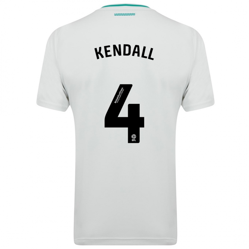 Homem Camisola Lucia Kendall #4 Branco Alternativa 2023/24 Camisa Brasil