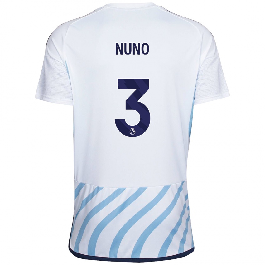 Homem Camisola Nuno Tavares #3 Branco Azul Alternativa 2023/24 Camisa Brasil