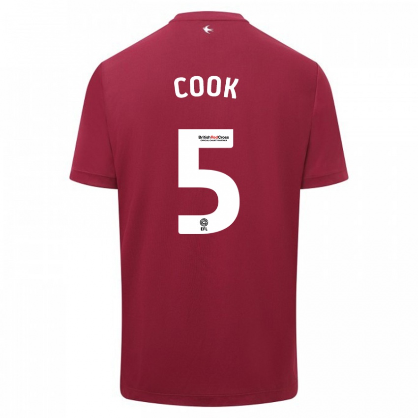 Homem Camisola Freddie Cook #5 Vermelho Alternativa 2023/24 Camisa Brasil