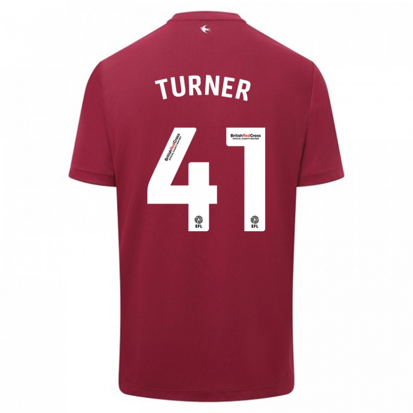 Homem Camisola Matthew Turner #41 Vermelho Alternativa 2023/24 Camisa Brasil