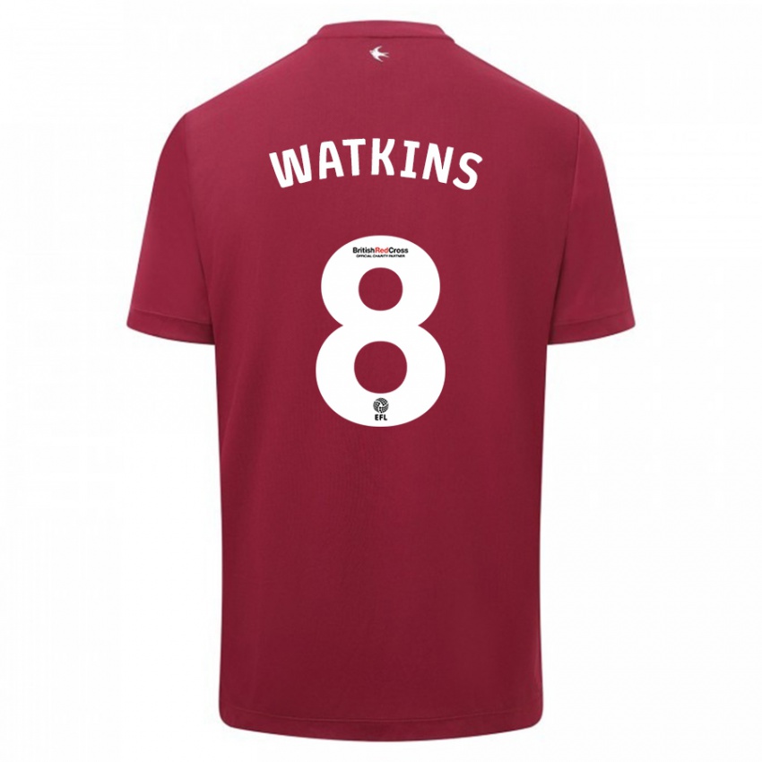 Homem Camisola Seren Watkins #8 Vermelho Alternativa 2023/24 Camisa Brasil